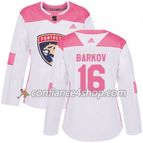 Adidas Maillot de Hockey Florida Panthers Aleksander Barkov 16 2017-2018 Blanc Rose Fashion Authentic - Femme